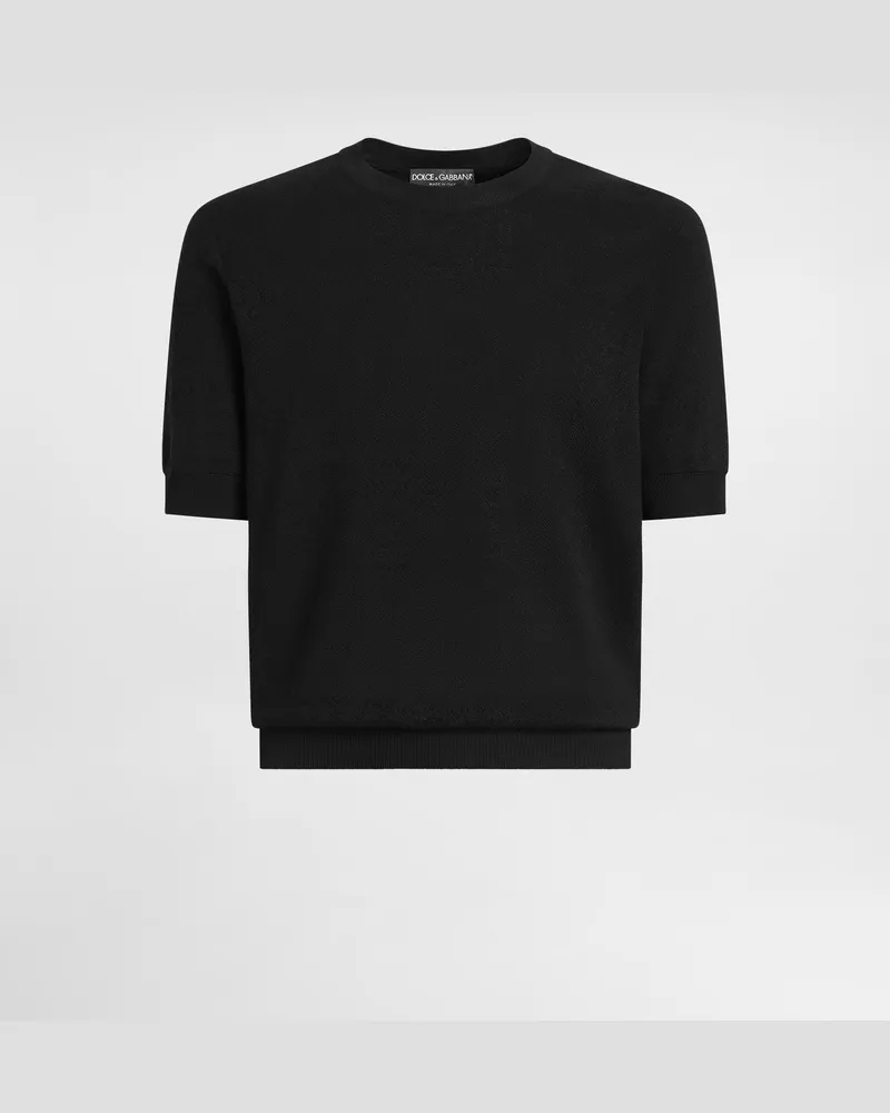 Dolce & Gabbana Pullover In Seta - Uomo Maglieria Nero Nero
