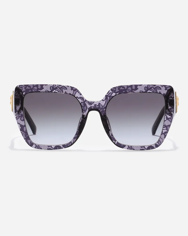 Dolce & Gabbana Occhiali Da Sole Devotion - Donna Novità Stampa Pizzo Nero Generic