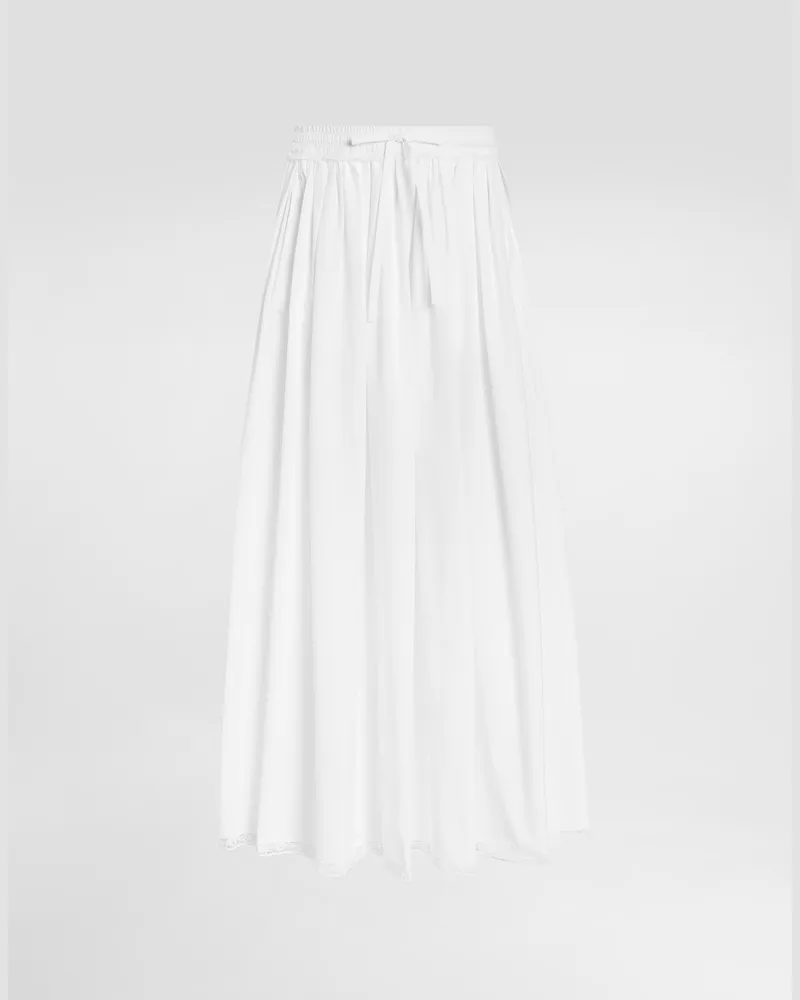 Dolce & Gabbana Gonna In Popeline - Donna Gonne Bianco Bianco
