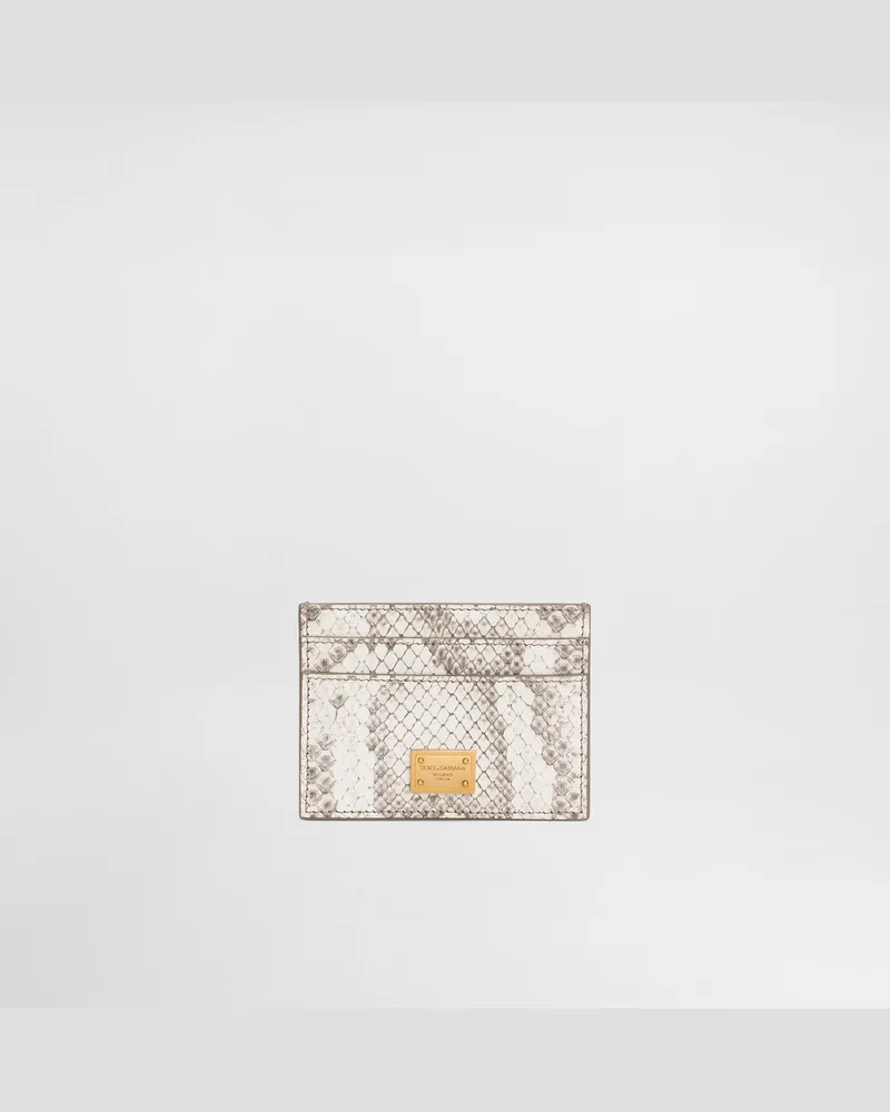 Dolce & Gabbana Portacarte In Pitone - Donna Portafogli E Piccola Pelletteria Bianco Bianco