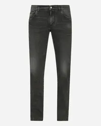 Dolce & Gabbana Jeans Skinny Stretch Grigio Lavato - Uomo Denim Multicolore Variante