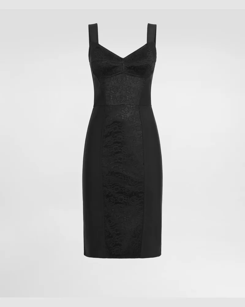 Dolce & Gabbana Abito In Guaina Elastica E Pizzo - Donna Collection Nero Nero