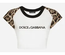 T-shirt Manica Corta Con Logo - Donna T-shirts E Felpe Bianco Cotone