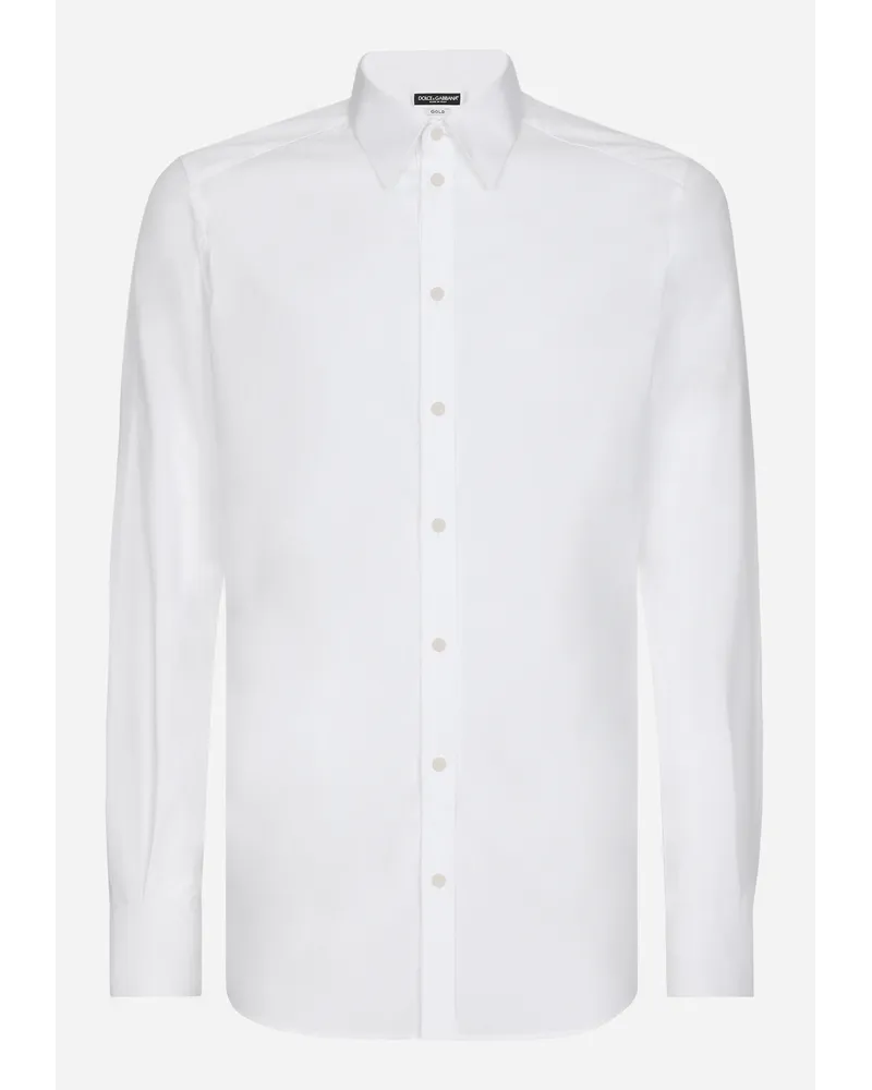 Dolce & Gabbana Camicia Gold In Cotone - Uomo Camicie Bianco Cotone Bianco