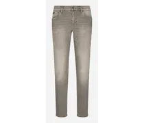 Jeans Slim Denim Stretch Grigio - Uomo Denim Multicolore