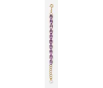 Anna Bracelet In Yellow 18kt Gold With Amethysts - Donna Bracciali Oro