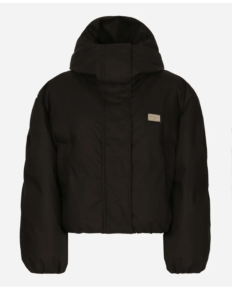 Dolce & Gabbana Short Nylon Jacket - Donna Cappotti E Giubbotti Nero Nylon Nero