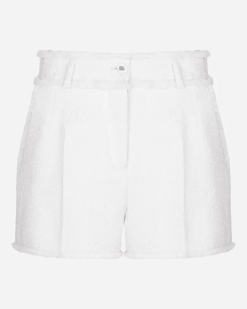 Dolce & Gabbana Shorts In Tweed Rachel - Donna Pantaloni E Shorts Bianco Bianco