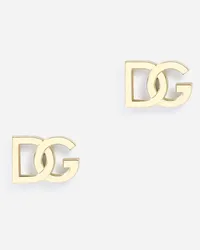 Dolce & Gabbana Logo Earrings In Yellow 18kt Gold - Donna Orecchini Oro Oro