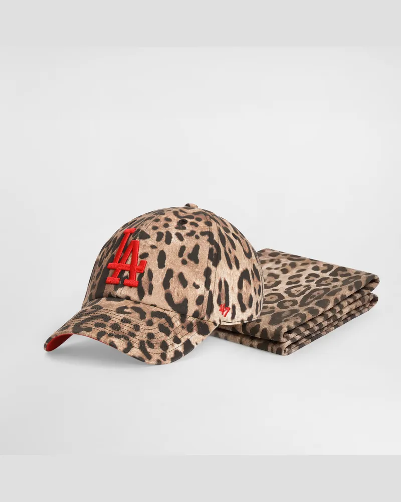 Dolce & Gabbana X ’47 Los Angeles Dodgers Balaclava Stampa Leo - Uomo Cappelli E Guanti Stampa Animalier Leo