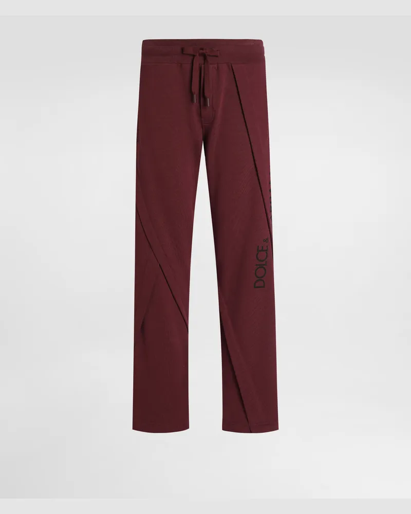 Dolce & Gabbana Pantalone Jogging In Jersey Stretch - Uomo Pantaloni E Shorts Bordeaux Bordeaux