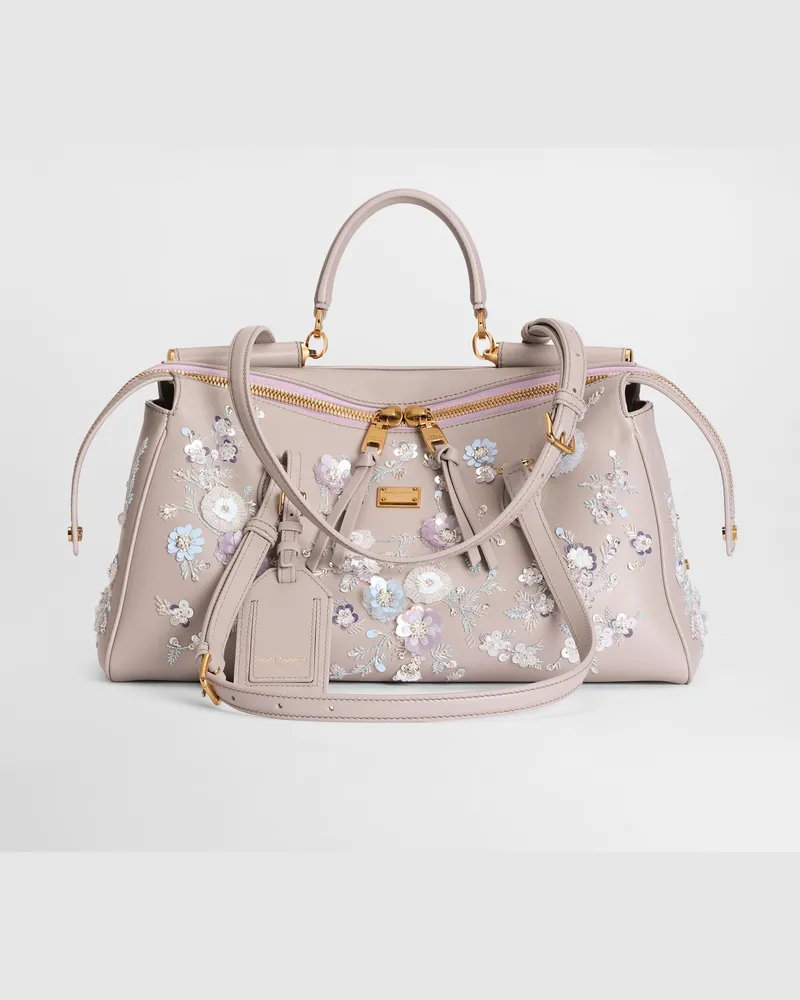 Dolce & Gabbana Borsa A Mano Vittoria Media Con Ricamo - Donna Borse A Spalla E Tracolla Multicolore Multicolore