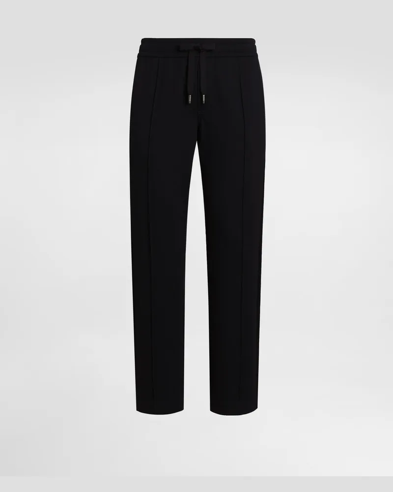 Dolce & Gabbana Pantaloni Jogging In Jersey - Uomo Pantaloni E Shorts Blu Blu