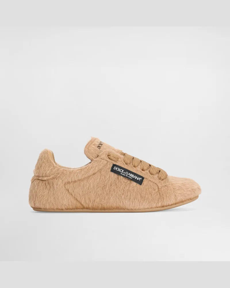 Dolce & Gabbana Portofino Soft In Alpaca - Uomo Sneaker Beige Beige