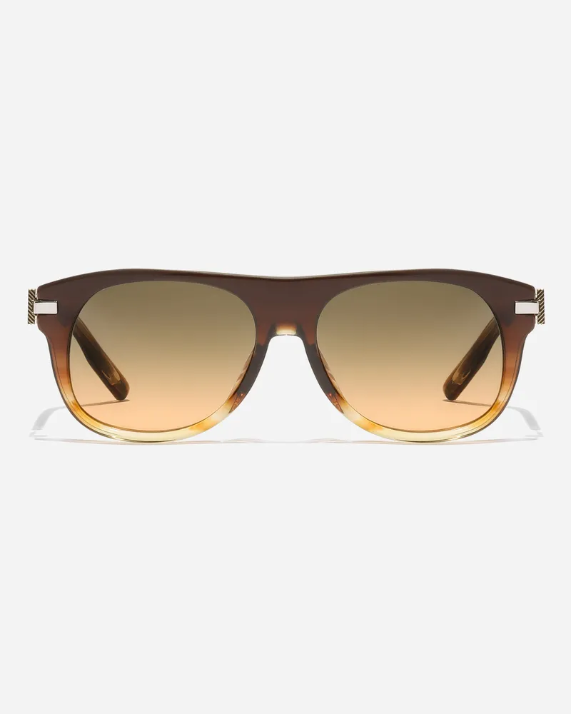 Dolce & Gabbana Occhiali Da Sole Metal Plaque - Donna Novità Marrone Striato Sfumato Generic