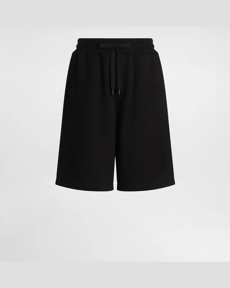 Dolce & Gabbana Bermuda Jogging In Cotone - Uomo Pantaloni E Shorts Nero Nero