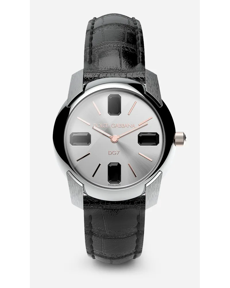 Dolce & Gabbana Watch With Alligator Strap - Donna Orologi Nero Nero