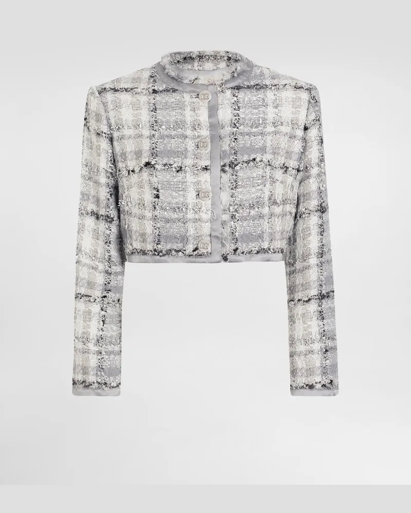 Dolce & Gabbana Giacca Corta In Tweed Rachel Lurex A Quadri - Donna Giacche E Blazer Multicolore Quadri-check-tartan