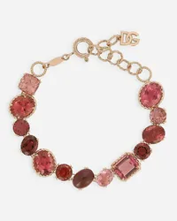 Dolce & Gabbana Bracciale Anna In Oro Rosso 18kt Con Tormaline - Donna Bracciali Rosso Oro Rosso