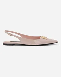 Dolce & Gabbana Slingback In Pelle Di Vitello Lucida - Donna Décolleté E Slingback Rosa Pelle Rosa