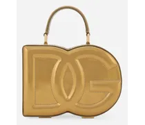 Borsa Box A Mano Dg Logo Bag - Donna Borse A Mano Oro Pelle
