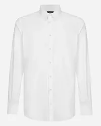 Dolce & Gabbana Camicia Gold Popeline Stretch - Uomo Camicie Bianco Cotone Bianco