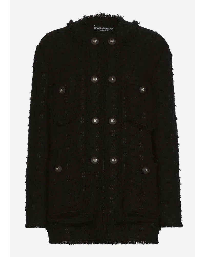 Dolce & Gabbana Giacca Monopetto In Stuoia - Donna Giacche E Blazer Nero Nero