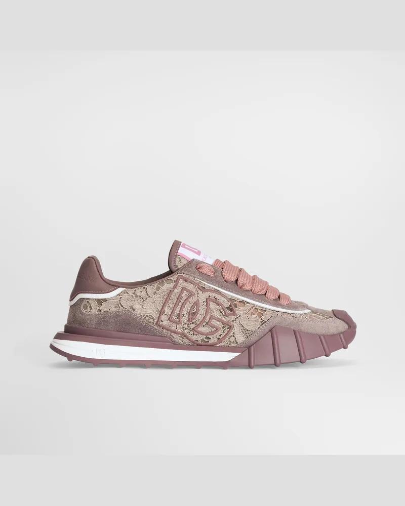 Dolce & Gabbana Sneaker Dg Athletic In Pizzo - Donna Sneaker Multicolore Multicolore