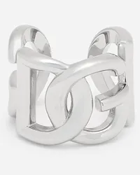 Dolce & Gabbana Anello Con Logo Dg - Donna Bijoux Argento Metallo Argento