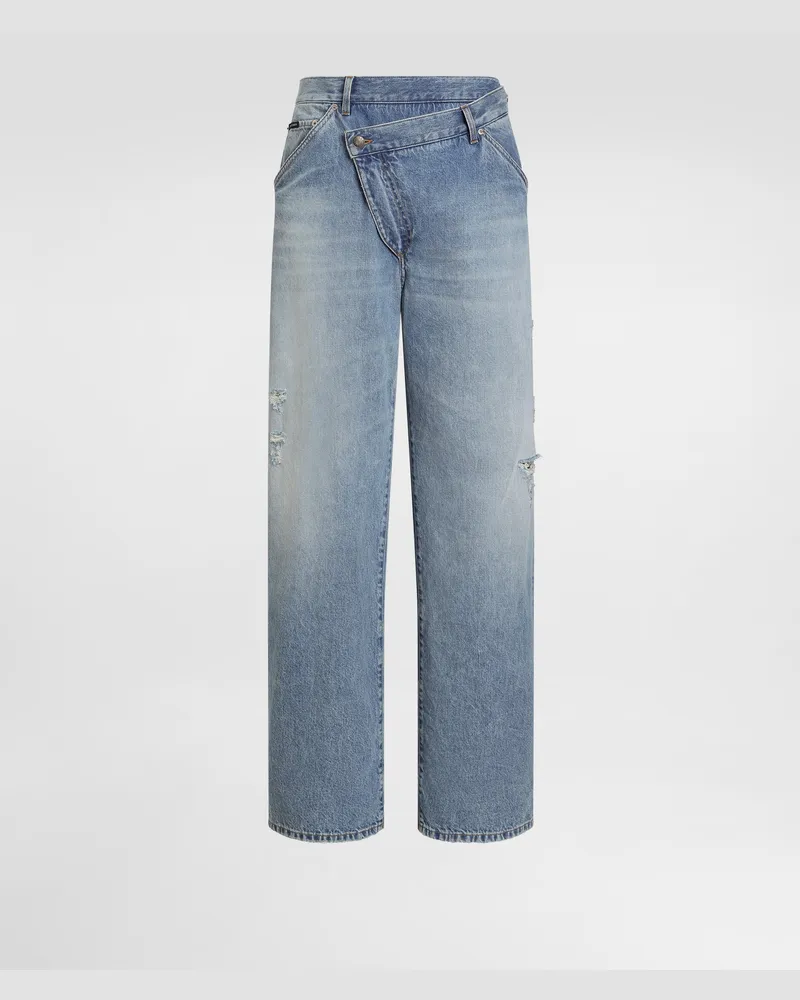 Dolce & Gabbana Pantaloni In Denim - Uomo Denim Multicolore Variante