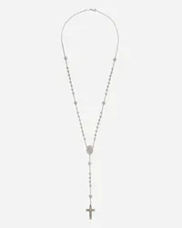 Dolce & Gabbana Tradition White Gold Rosary Necklace - Uomo Collane Oro Bianco Oro