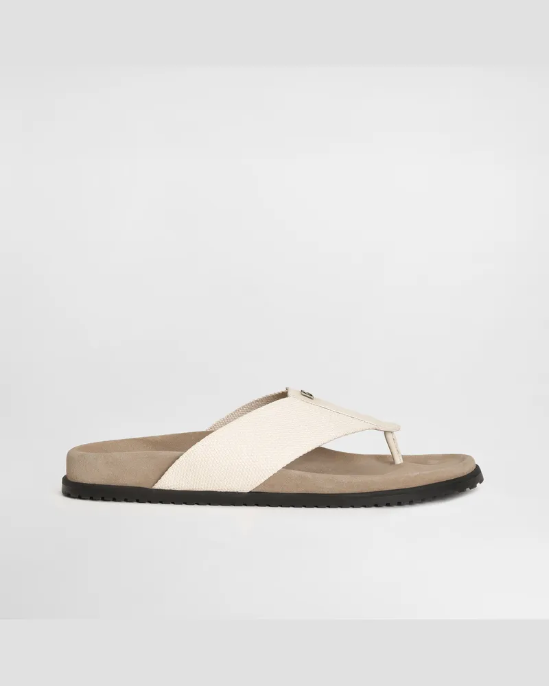 Dolce & Gabbana Sandalo Infradito Con Logo - Uomo Sandali E Slide Neutro Neutro