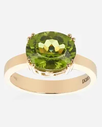 Dolce & Gabbana Anello Anna In Oro Giallo 18kt E Peridoti - Donna Anelli Oro Oro