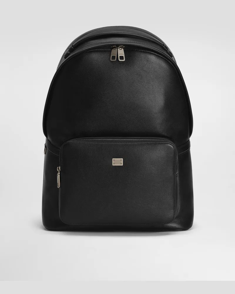Dolce & Gabbana Zaino In Pelle Di Vitello - Uomo Zaini E Marsupi Nero Nero