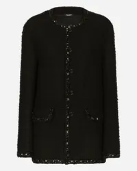 Dolce & Gabbana Single-breasted Bouclé Jacket - Donna Giacche E Blazer Nero Lana Nero