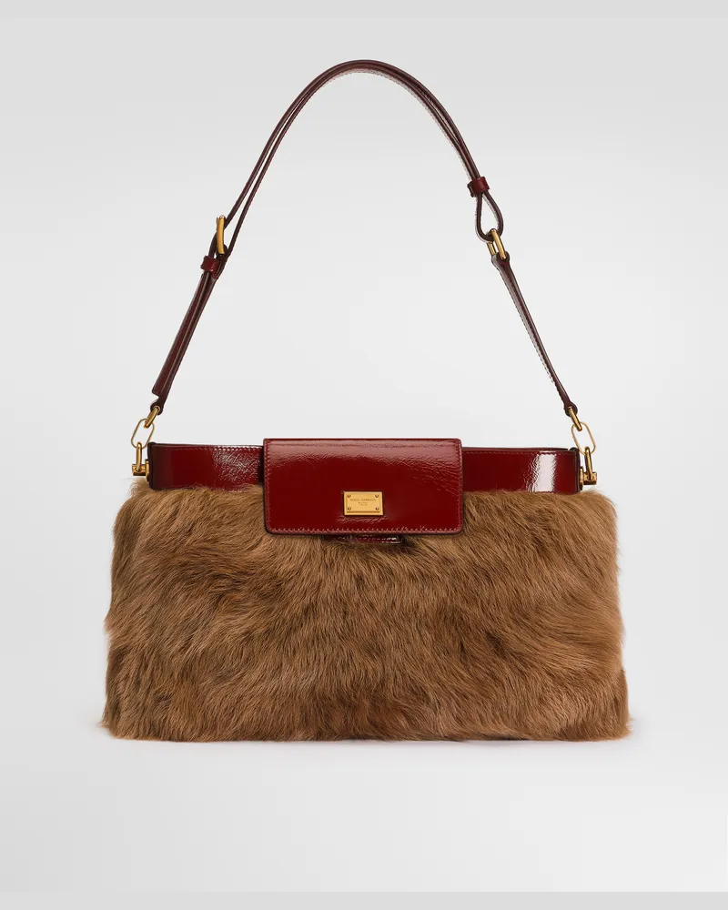 Dolce & Gabbana Borsa A Spalla Vittoria In Pelliccia E Pelle Di Vitello - Donna Borse A Spalla E Tracolla Multicolore Multicolore