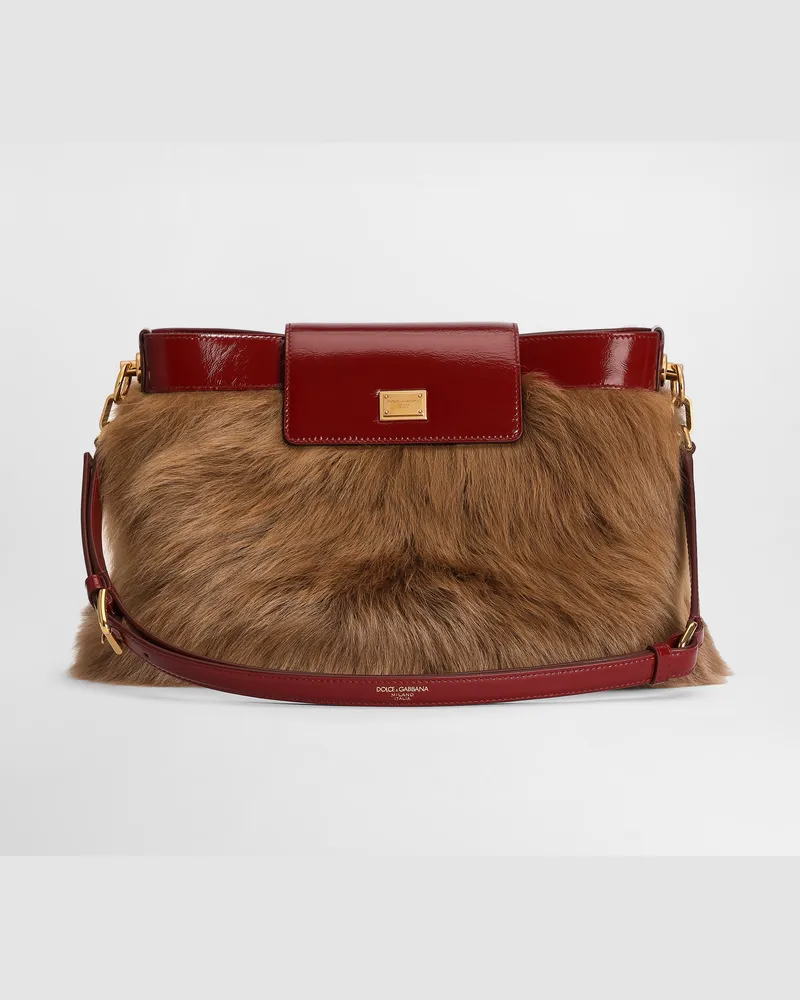 Dolce & Gabbana Borsa A Spalla Vittoria In Pelliccia E Pelle Di Vitello - Donna Borse A Spalla E Tracolla Multicolore Multicolore