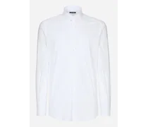 Camicia Fit Gold In Cotone Stretch - Uomo Collection Bianco