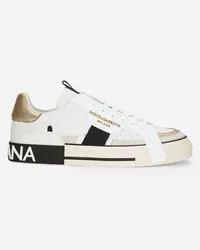 Dolce & Gabbana Sneaker Custom 2.zero In Pelle Di Vitello Con Dettagli A Contrasto - Uomo Sneaker Bianco Pelle Bianco