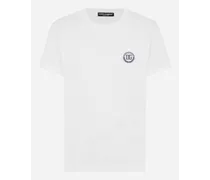 T-shirt Manica Corta Con Ricamo Dg - Uomo T-shirts E Polo Bianco
