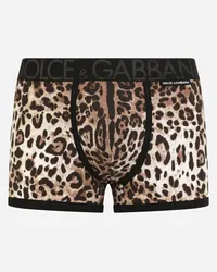 Dolce & Gabbana Regular Boxer - Uomo Intimo E Loungewear Stampa Animalier Leo