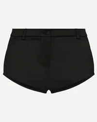 Dolce & Gabbana Pantaloncino Corto In Raso - Donna Pantaloni E Shorts Nero Raso Nero