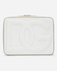 Dolce & Gabbana Camera Bag Logo Media In Pelle Di Vitello - Donna Borse A Spalla E Tracolla Bianco Pelle Bianco