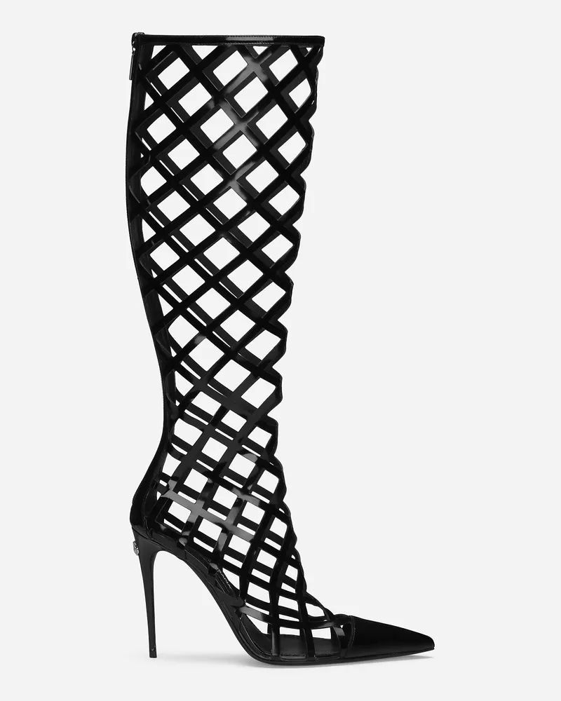 Dolce & Gabbana Stivale In Pelle Di Vitello Lucida - Donna Stivali E Stivaletti Nero Pelle Nero