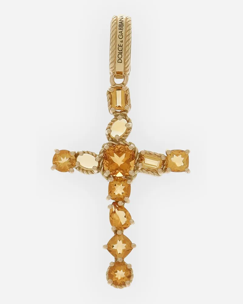 Dolce & Gabbana Charm Anna In Oro Giallo 18kt Con Quarzi Citrini - Donna Collane Oro Oro Oro