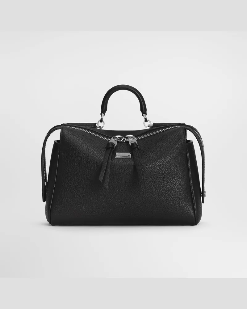 Dolce & Gabbana Borsa A Mano Vittoria In Pelle Di Vitello - Uomo Borse Shopping Nero Nero