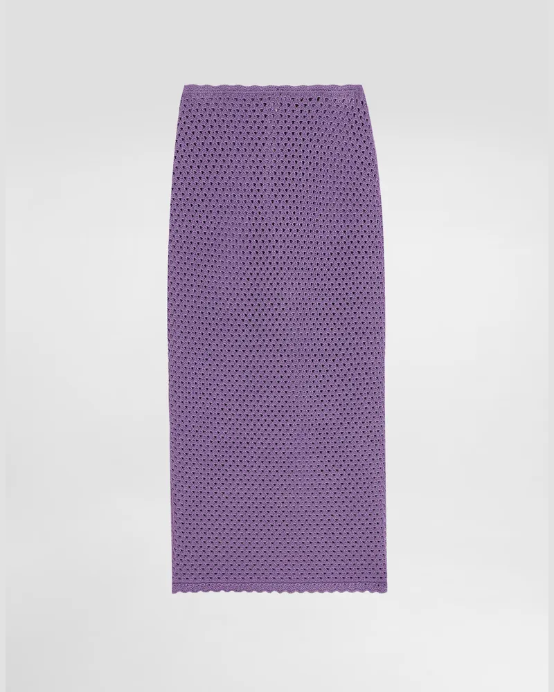 Dolce & Gabbana Gonna Longuette In Maglia Crochet - Donna Gonne Viola Viola