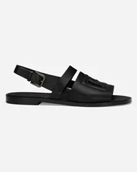 Dolce & Gabbana Sandalo In Pelle Di Vitello - Uomo Sandali E Slide Nero Pelle Nero