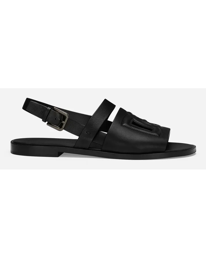 Dolce & Gabbana Sandalo In Pelle Di Vitello - Uomo Sandali E Slide Nero Pelle Nero
