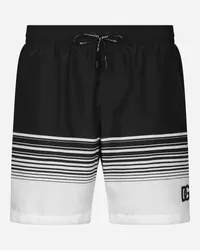 Dolce & Gabbana Boxer Da Mare Medio Stampa Dg - Uomo Beachwear Bianco Bianco